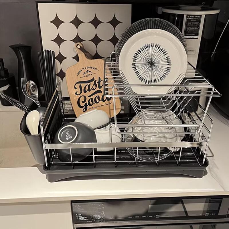 Beifu Stainless Steel Double-Layer Dish Drying Rack