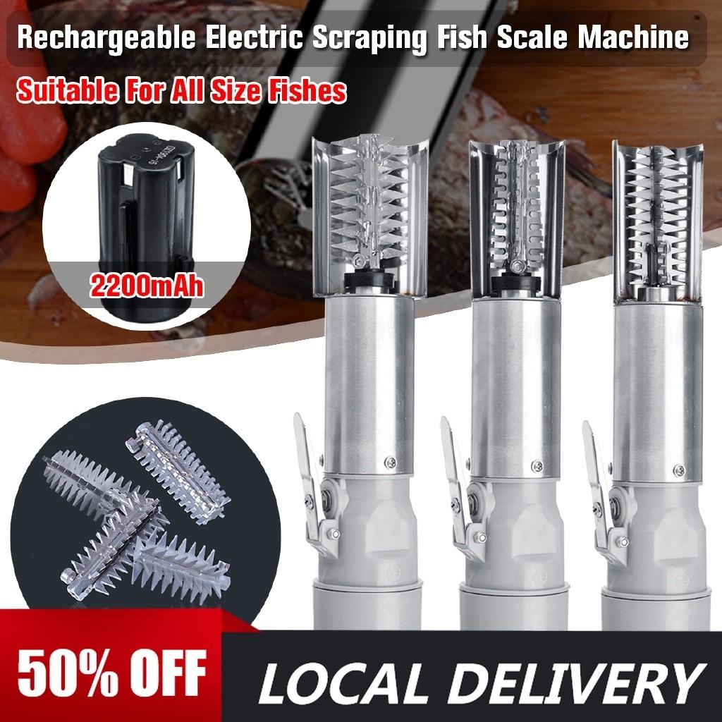 2200mAh Fishing Scalers Clean Fish Remover Cleaner Descaler Waterproof Scraper Seafood Tools Useful Electric Fish Scaler