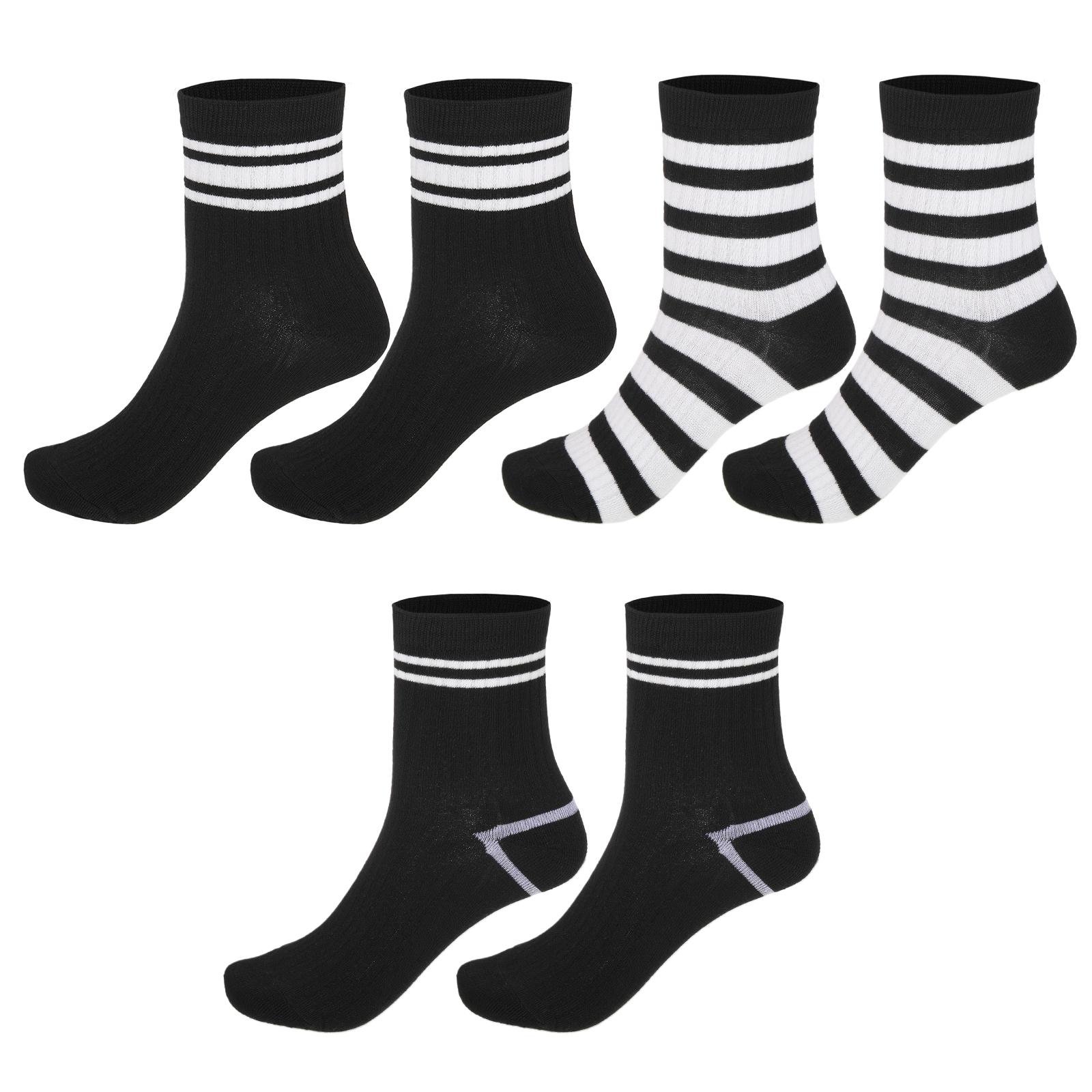 

5a Of Retro Crew Socks For Women Comfortable And Soft Striped Calf Socks Socks Women Athletic