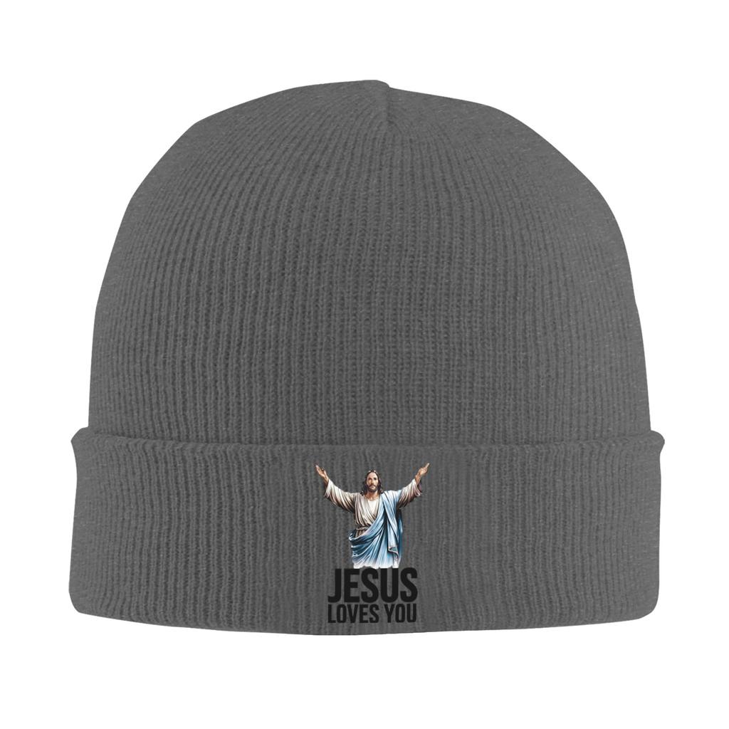 Jesus Loves You Warm Knitted Cap Winter Knit Bonnet Hat Skullies Beanies Hip Hop Caps for Unisex