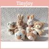 Milk Tea Bunny Plush Keychain With Short Plush Material For Teen Gift