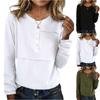 Women's Fashion Casual Long,Sleeved Color Round Neck Patchwork T,Shirt