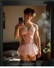 Men's Sexy Lingerie, Wedding Dress Slip, pink Pure Desire, Men's Erotic Lingerie
