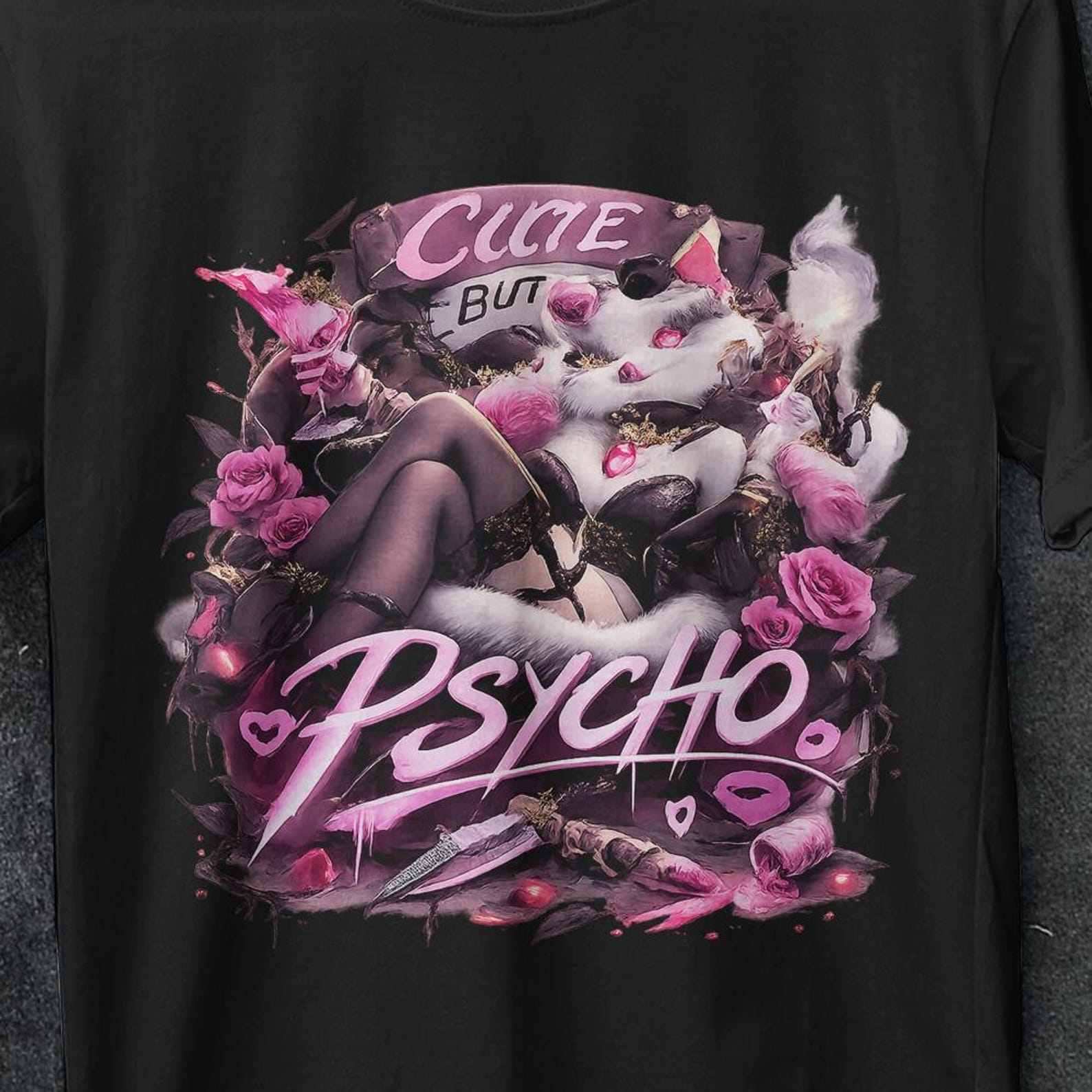 Cute But Psycho Tshirt, Grunge shirt, Funny Sarcastic Shirt, psycho t shirt, Sarcasm Shirt, Sassy Shirt, Gifts For Friends, Trendy Shirts 2XL