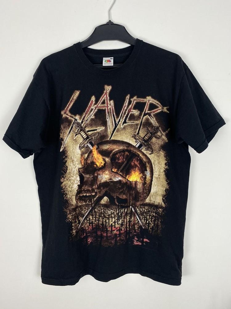 Slayer World Domination 2013 Skull Black Unisex Tshirt Reprint S-5XL KH13321 Unisex T-Shirt S