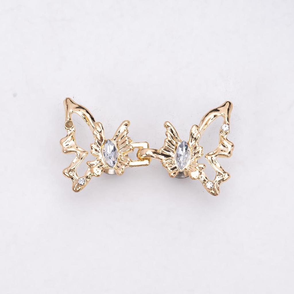 Fashionable Simple Waist Accessory Detachable Non Stitching Button  Butterfly Waist Buckle Minimally Designed Jewelry