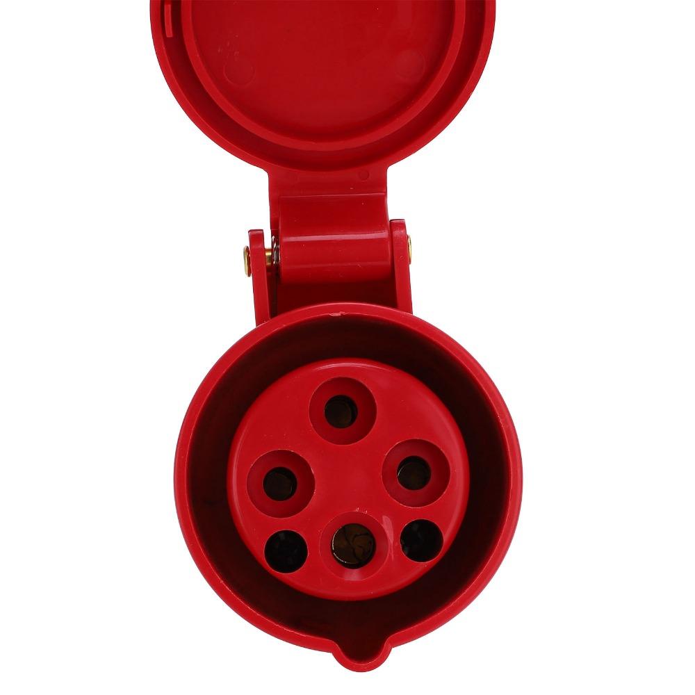 1 Set 4Pin Industrial Plug Connector 380-415V 16A Waterproof Industrial IP44 Heavy Duty Three-Phase Power Plug