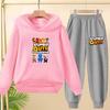 Felpa con cappuccio per bambini 3-12 anni Stampa Anime GUYS Cappotto Affascinante Felpa+Pantaloni Bambini Ragazze Neonato Set Trendy per il Tempo Libero