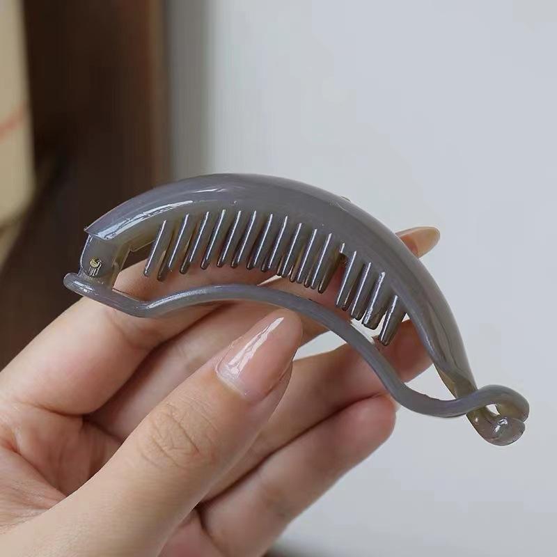 Temperament High Ponytail Clip Headband Korean Simple Retro Twist Hair Clip Women Girls Sweeet Hairpins Solid Color Barrettes