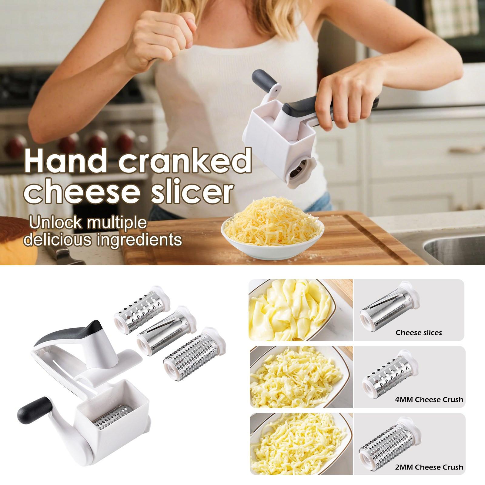 Professional Rotary Grater Handheld Rotary Cheese Grater with Handle Manual Cheese Grater for Grating Hard Cheese Chocolate Nuts