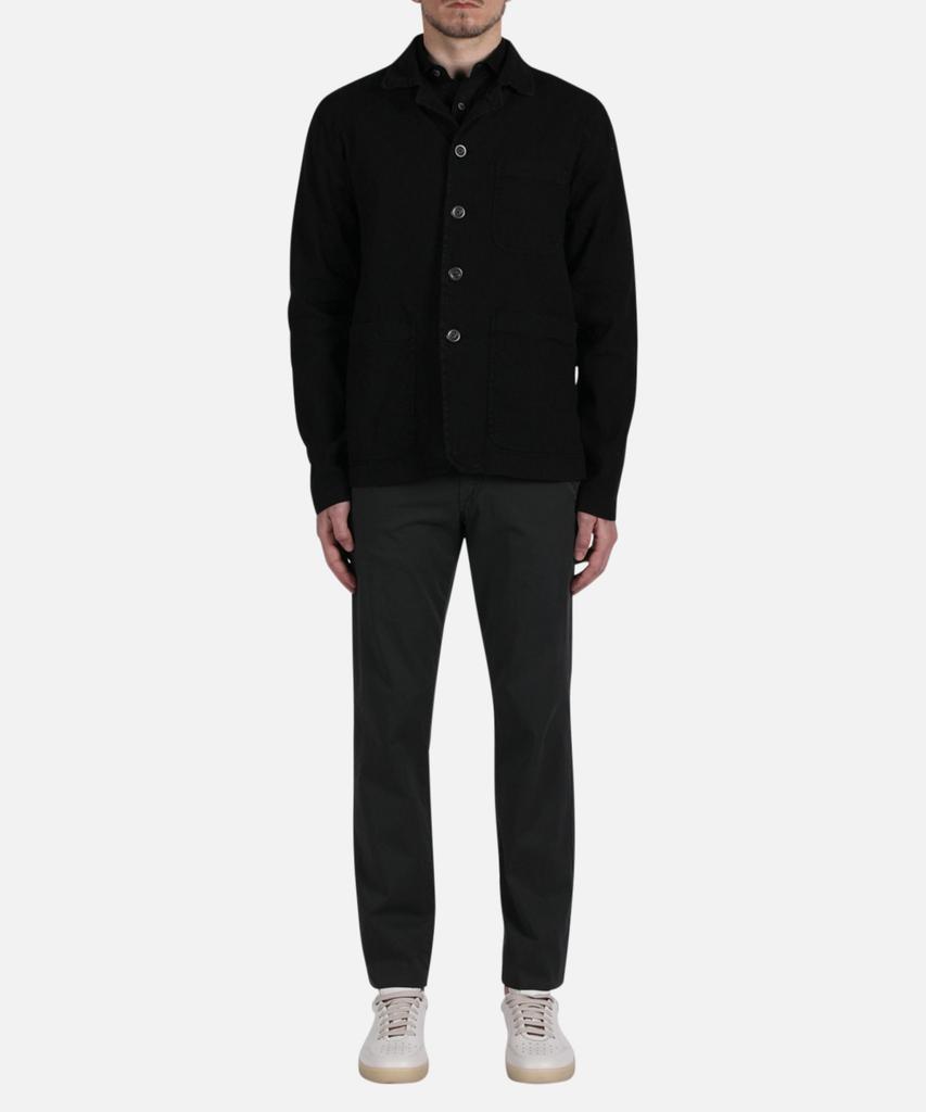 Panicale Black Cotton Linen Jacket
