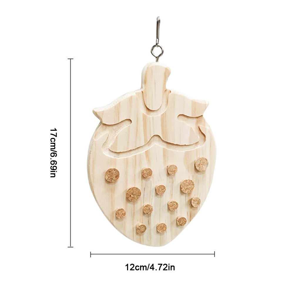Parrot Chewing Toys Natural Wooden Parrots Block Cork Puzzle Toy Hanging Small Birds Playing Tearing Toy Bird Accessories