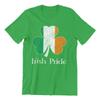 IRISH Pride ST Patricks Day T-Shirt Mens Womens Tees Top - Ireland Flag Shamrock Mens Womens Qrganic