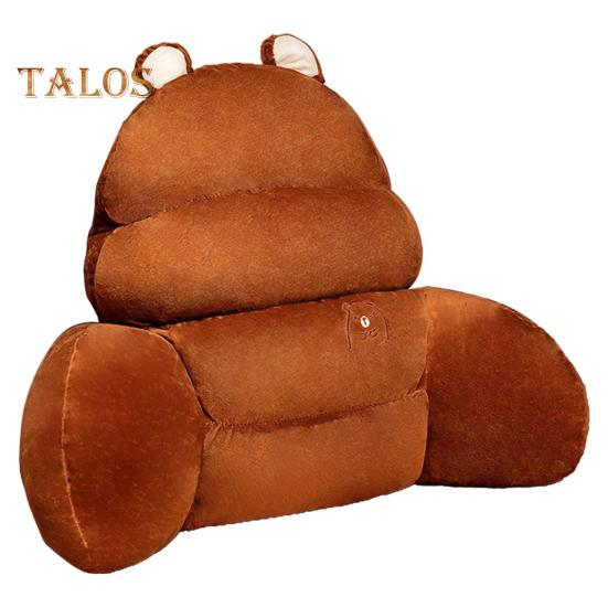 Подушка для чтения на кровати с поддержкой подлокотников на молнии Супермягкая полностью заполненная спинка Подушка для дивана и дивана коричневый 1990₽