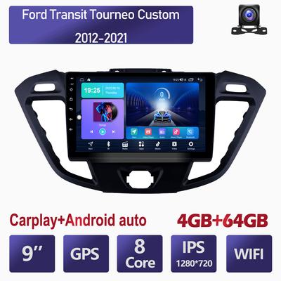 Android pro Ford Transit Tourneo Custom 2012-2021 Auto Carplay Multimediální přehrávač DSP IPS Video WIFI Bluetooth GPS Navigace 4+64GB