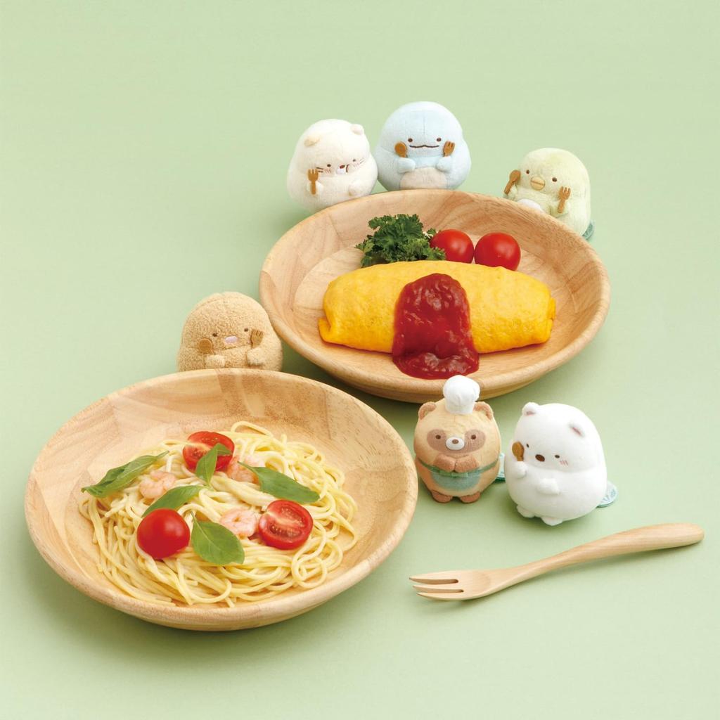San-X Sumikko Gurashi "Tanuki's Round Restaurant" Handheld Plush Toy: Tonkatsu