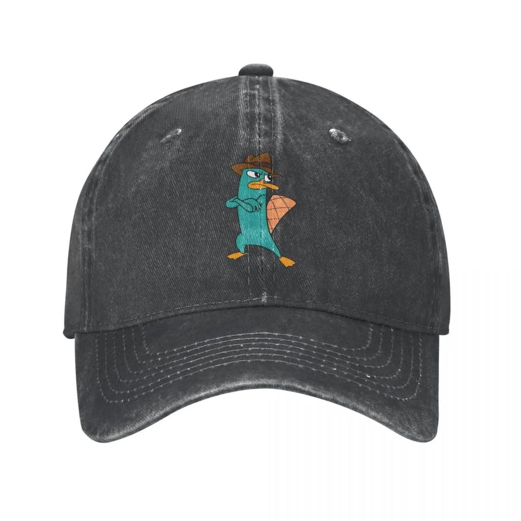 Perry The Platypus Animal Unisex Baseball Caps Distressed Denim Washed Caps Outdoor Running Golf Unstructured Soft Snapback Hat