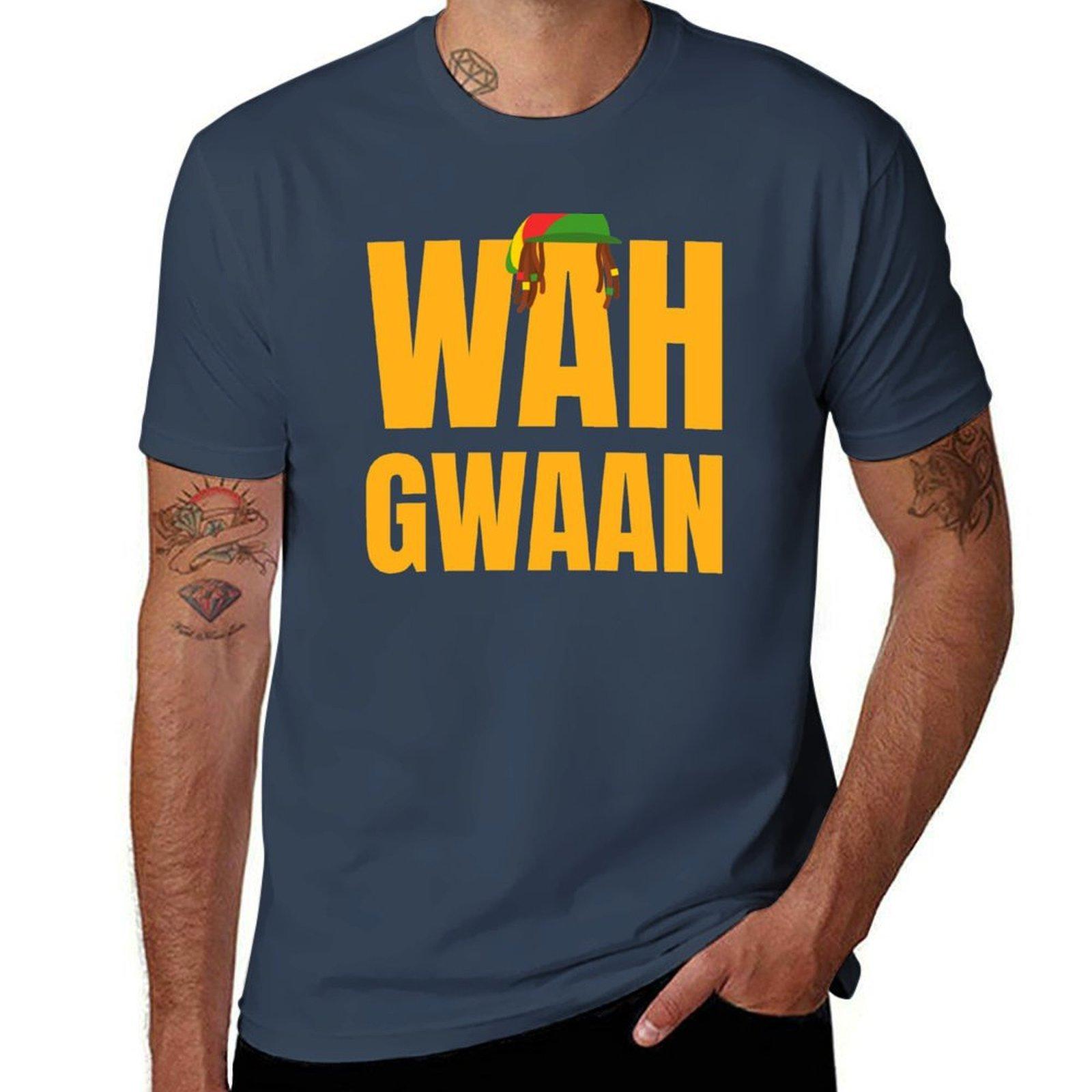 Wah Gwaan Funny Jamaican Shirts Gifts Tshirt Lightweight Casual Summer Tshirt S