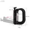 OEM/ODM 6#D Shaped Plastic 55mm Molle Snap Tactical Quick Link Spring Camping Hiking Bag Clip Full Black Key Chain Carabiner