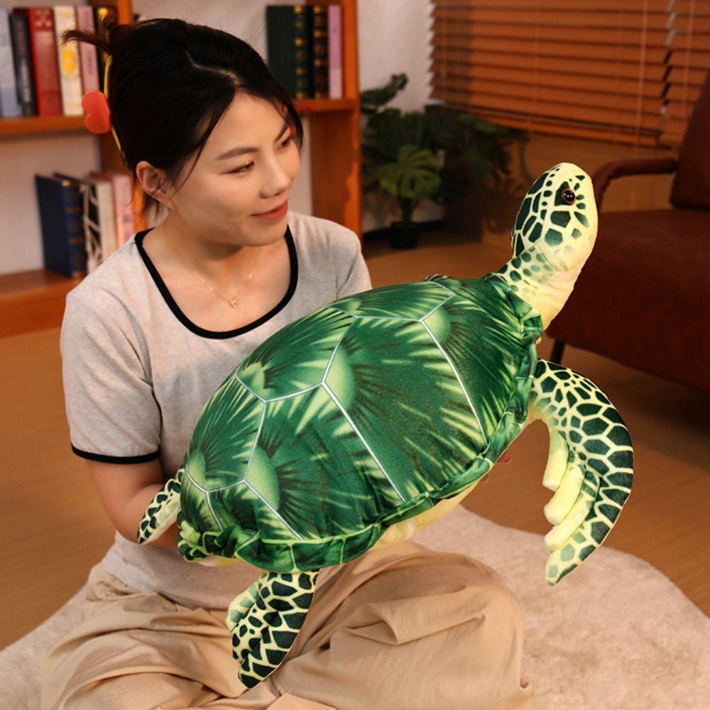 Soft Material Simulated Turtle Hug Pillow Cute Design Prone Cartoon Animals Office Decor
