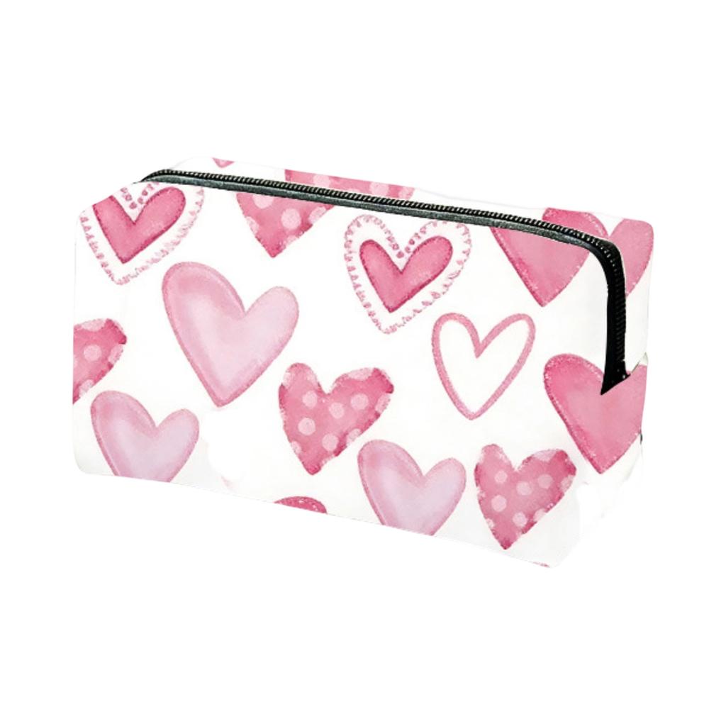 Valentine's Day Series Square Makeup Bag For Women, Large Capacity Storage Bag