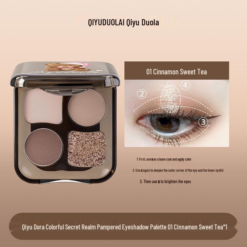 Miracle Dora Bestseller Quad: Earthy Matte & Shimmer Eyeshadow Palette with Under-Eye Glitter