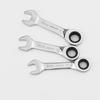 1Pc Metric Open End Wrench with Tight Spaces Gear Repair Hand Tools Steel Stubby Ratcheting Wrench Spanners 72-Tooth Car Repair