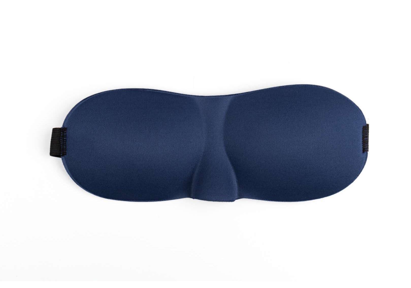 Korean Style 3D Breathable Light-Blocking Sleep Eye Mask with Logo тёмно-синий