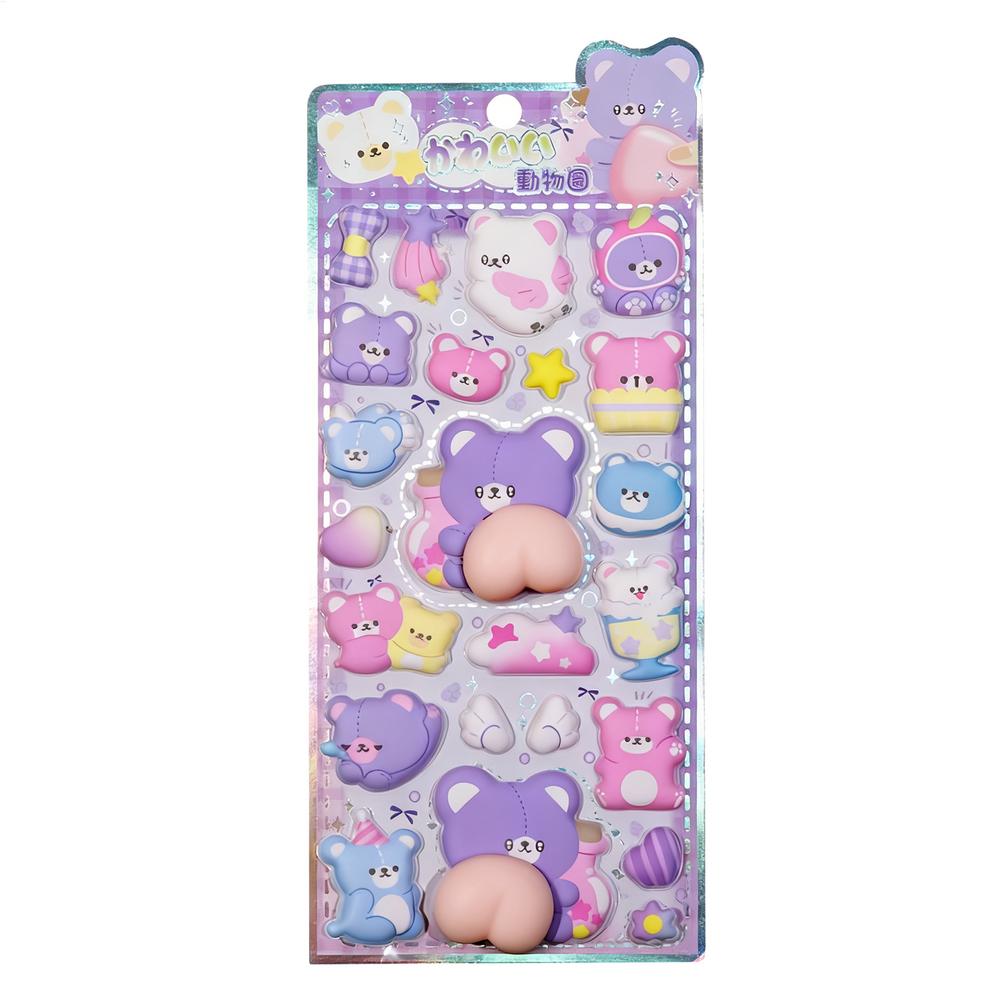 

3D stickers cute cartoon bunny and cat butt decorative stickers Laptops Scrapbooking Decal decoration xmas gift for kids