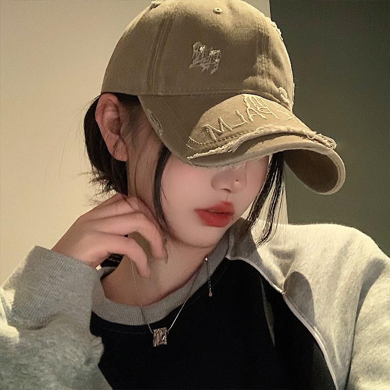 Japanese All Match Wide Brim Hat with Enlarged and Deepened Face Small Peaked Hat Big Head Circumference Hat
