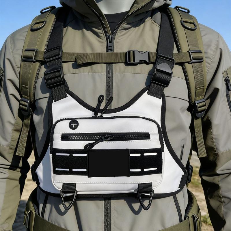 Waterproof Running Chest Pack with Adjustable Straps Durability Crossbody Slings Bag For Outdoor Sports Hiking Cycling