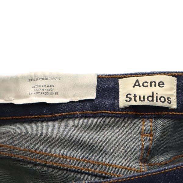 ACNE STUDIOS Skinny denim pants W27 Navy Stretch Jeans Women Used