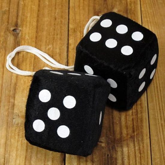 

MOONEYES Hanging Fuzzy Dice Black CA-FD001BKWHKNS-MON