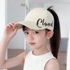 Breathable Fabric British Style Kids Hat High Bun Sun Visor Tennis or Golf Practice