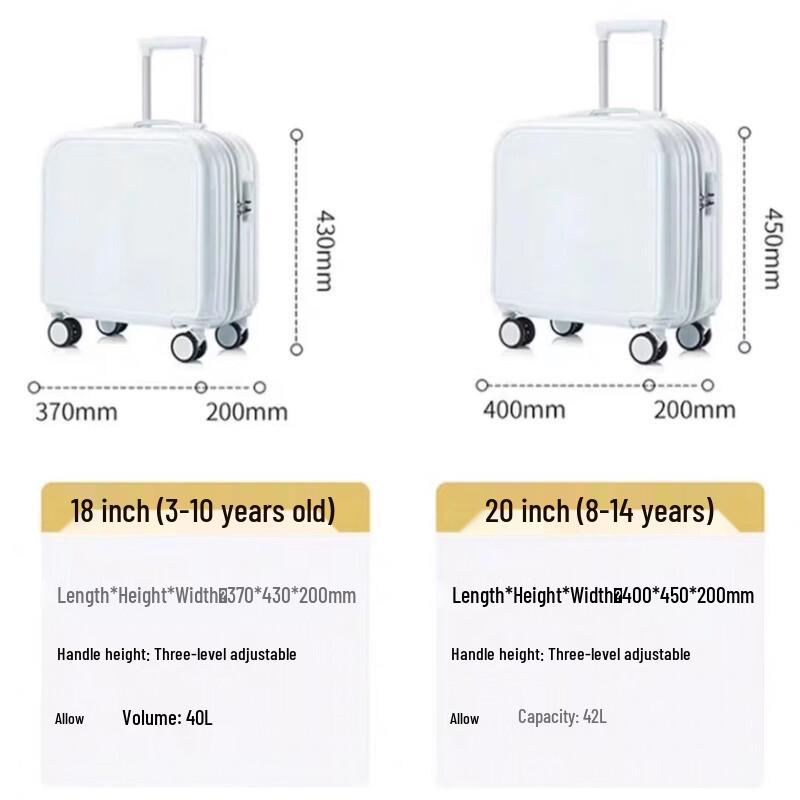 JOURHEY SHI Kids' Cartoon Mini Carry-on Suitcase