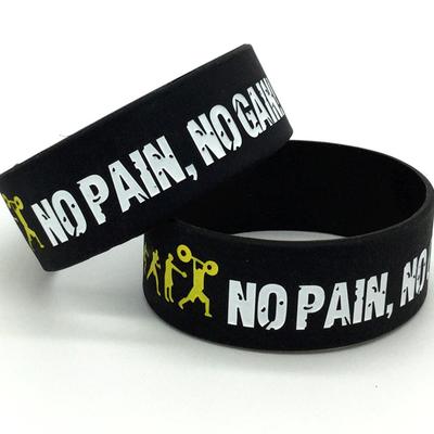 Silikónový náramok No Pain No Gain pre mužov Outdoorový basketbalový náramok
