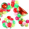 Hawaiian Party Decoration Balloon Set, Watermelon Balloon Chain Set Birthday Background Arrangement