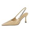 Fashion Banquet Rhinestone Pointed Head Shallow Mouth Single Shoes Femininity Hollow Back Strap Stiletto Women's Shoes
