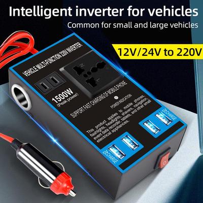 High-Power Car Inverter: 12V/24V To 220V Truck Charger Transformer