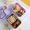 Multifunctional Meal Preparation Box Leak Proof Food Storage Box with Compartments and Utensils for Work and Picnics
