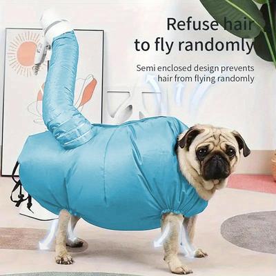 Portable Pet Drying Bag Folding Dog Hair Dryer Box Blow Bag Pet Grooming Dry Bag Dog Blowing Cat Bathing Pet Hair Drying Clothes