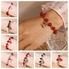 Bell Merry Christmas Bracelet Christmas Tree Beaded Xmas Bracelet Santa Claus Hand Chain  Couple