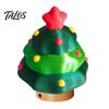 3D Printed Christmas Decor Tree Fidget Clicker Keychain, Shaped Stress Relief Holiday Party Favors Toy, Sensory Figure Key Ring Accessory for