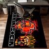 Ramm-stein Skulls And Logo Area Rug Suitable for Indoor And Outdoor,Carpets for Kitchens, Homes, Offices, Living Rooms,Home Decor,Christmas Gift