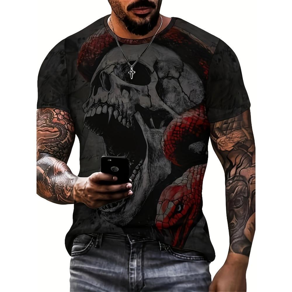 Men s Skull Pattern T-Shirt S
