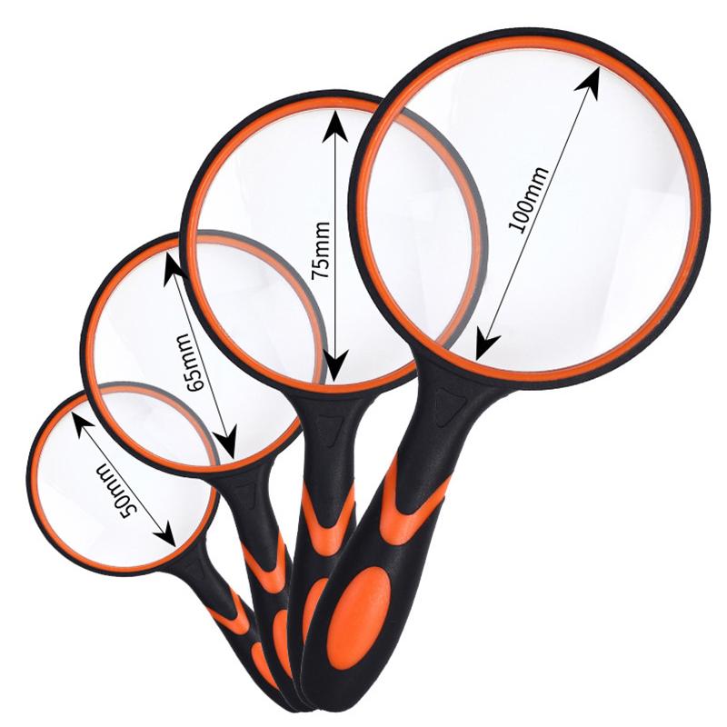 6X/7X/8X/10X Handlupe Rutschfester Weicher Griff Leselupe für Kinder Senioren Lesen Wissenschaft Naturerkundung