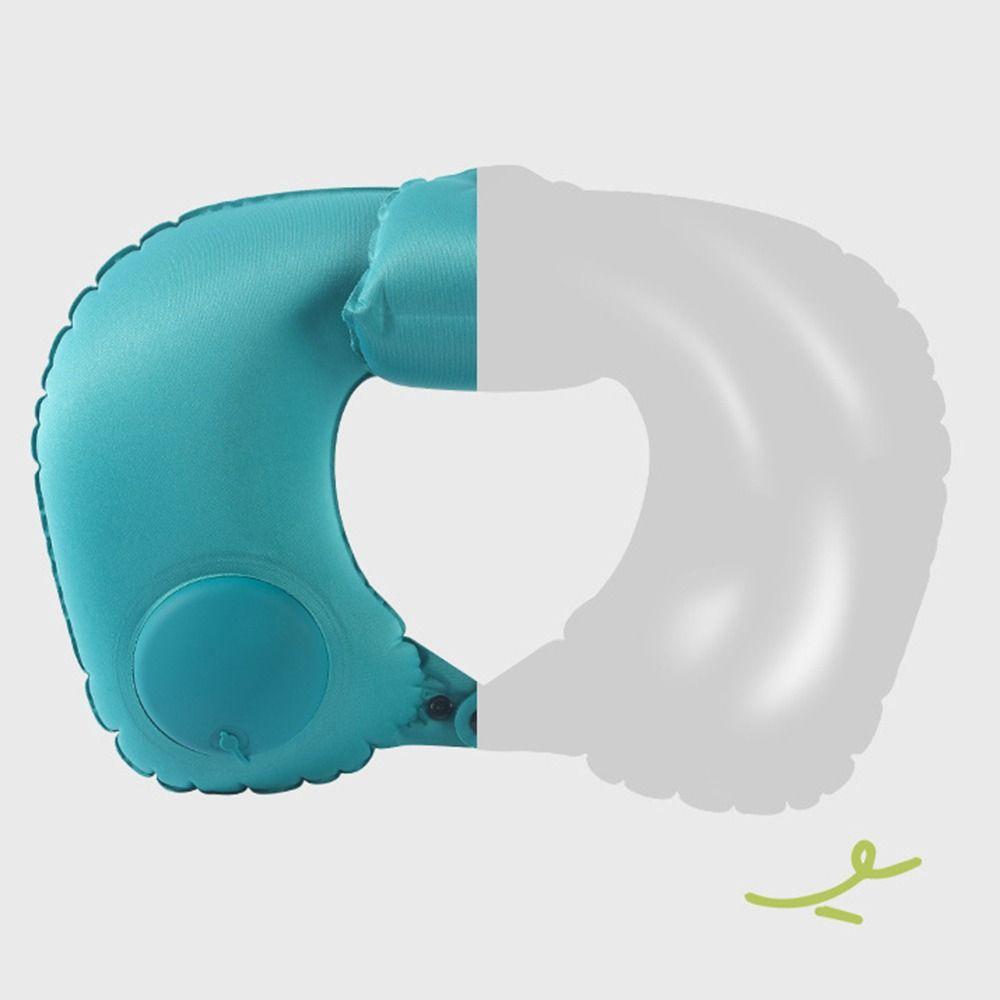 Hand Pressing Press To Inflate Pillow U-Shaped Neckrest Pad Neck Support Cushion  Tourist