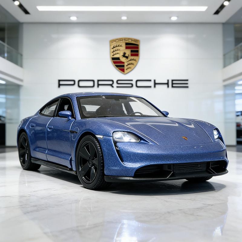 

1:36 Porsche Taycan Supercar Alloy Car Diecasts & Toy Vehicles Car Model Miniature Scale Model Car For Children синий