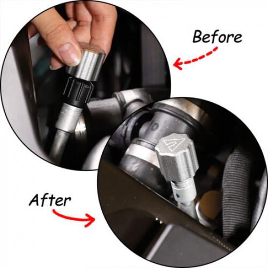 2PCS Silver Alloy Cabin Fuel Line Cover For Toyota Supra GR -2024