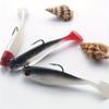 4 Pcs Fishing Bait  Luya Soft Bait Bionic Bait T Tail Fish PVC Material with Lead Pack Lead Fish Anti-hanging Bottom Bait